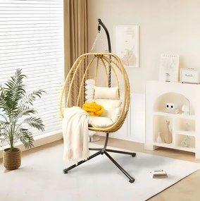 MultiGarden Závesné záhradné hojdacie kreslo Cocoon do 120 kg + vankúše MultiGarden