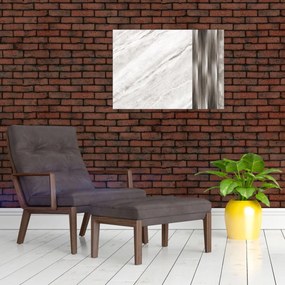 Obraz - Mramor so striebornými linkami (70x50 cm)