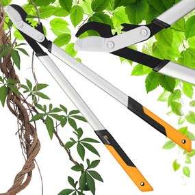 Fiskars Dvojručné nožnice na konáre, dlhý záhradný nožnicový sekátor, ostrý