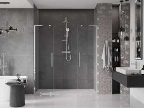 Mexen Velar L Duo, posuvné sprchové dvere do otvoru 200 cm, 8mm číre sklo, chrómová, 871-200-003-02-01