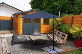 Záhradný skladací slnečník SUNVI 300 cm, grafitový + obal zdarma