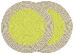 Látkové prestieranie 2 ks ø 38 cm Lime - Remember