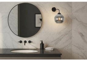 Nástenné svietidlo Costa, 1x grafitové sklenené tienidlo, b