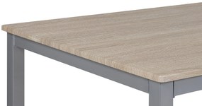 Jedálenská súprava stola a 4 stoličiek svetlé drevo/sivá BLUMBERG Beliani