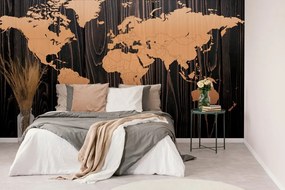 Samolepiaca tapeta luxusná mapa sveta