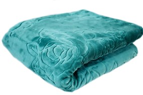Luxusná deka v tyrkysovej färbe