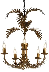 Vintage luster zlatý 5-svetlo - Botanica