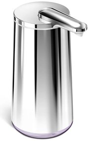 Automatický oceľový dávkovač mydla v striebornej farbe 266 ml - simplehuman
