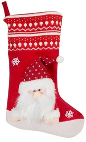 VIANOČNÁ PONOŽKA NA KRB SANTA 50 CM VZOROVANÁ