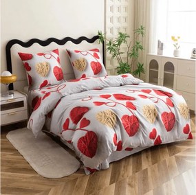 Obliečky z mikrovlákna VELHEART červené Rozmer obliečky: 70 x 80 cm | 140 x 200 cm