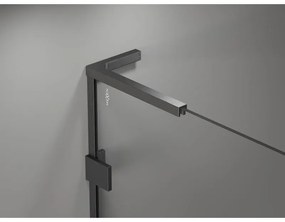 Mexen Lunar, L Duo sklápací sprchový kút 110 x 90 cm, 8mm číre sklo, profil grafit brúsený, 834L-110L-090P-66-00