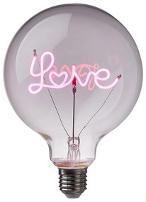 BRIGHT LIGHT LED Žiarovka "Love" - ružová