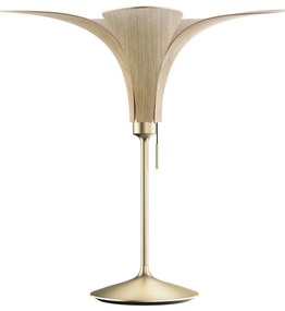 JAZZ | dizajnové drevené svietidlo Farba: Svetlý dub, Sada: Tienidlo + Champagne table mosadzný