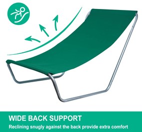 Skladacie plážové ležadlo SAND, zelené
