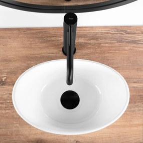 Rea Kate mini, umývadlo na dosku 365x245x130 mm, biela lesklá, REA-U6803