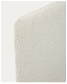 Sivá čalúnená dvojlôžková posteľ bez roštu 180x200 cm Valma – Kave Home