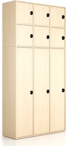 Nadstavba pre skrine FRAME, 6x dvere, 1299 x 450 x 854 mm, RFID zámok, breza