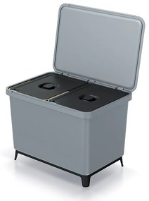 Odpadkový kôš, 2 x 23 l, sivá