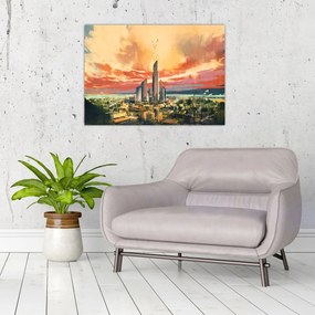 Obraz - Maľované mesto (70x50 cm)