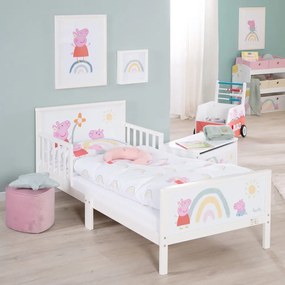 Biela detská posteľ 70x140 cm Peppa Pig – Roba
