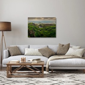 Sklenený obraz - Quiraing, Škótsko (70x50 cm)