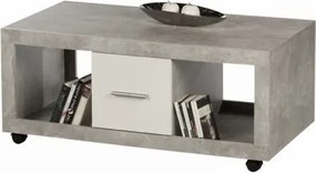 Konferenčný stolík Stone, betón/biely%