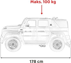 Elektrické autíčko Mercedes Benz MAYBACH G650 čierne