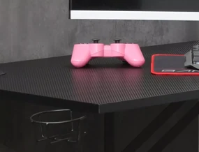 Rohový písací stôl B-219 čierny