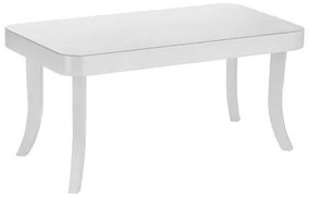 Detský obdĺžnikový stôl biele nožičky - Biela, 47 cm