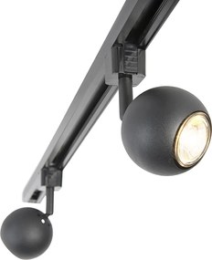 Inteligentný moderný koľajnicový systém čierny 1-fázový vrátane 3 Wifi GU10 - Iconic Gissi