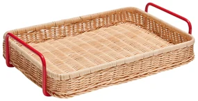 Hübsch Ratanový podnos Splint Red/Natural
