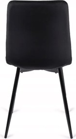 Sada stola MAX 80-160 cm, dub Craft/čierna, a 6 čiernych stoličiek PERU