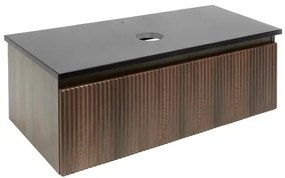 Kúpeľňová skrinka pod umývadlo SAT Evolution 98x30x44,8 cm matný orech SATEVO100NATK, 1 ks