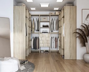 Otvorená šatníková skrinka Signes VT2 1000 - dub sonoma