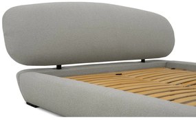 Svetlosivá čalúnená dvojlôžková posteľ s roštom 160x200 cm Odette – Scandic