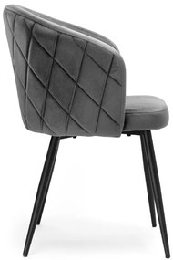 Jedálenská stolička HAMPTON zamatová, grafitová
