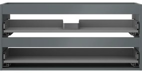 Mexen Box-A, závesná skrinka 100 cm, 2 zásuvky, grafitová matná, 91AX0-1000-470-2-66