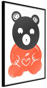 Artgeist Plagát - Thoughtful Bear [Poster] Veľkosť: 40x60, Verzia: Čierny rám