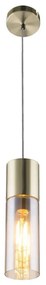 GLOBO 21000HM - Luster na lanku ANNIKA 1xE27/25W/230V pr. 10,5 cm mosadz