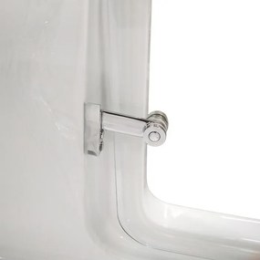 Vaňa s dvierkami Polimat VOVO 180x80 s bielym čelným krycím panelom + vaňový sifón s výpusťou Click-Clack