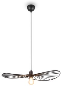 Matne čierne závesné svietidlo ø 60 cm Chapeau – Trio