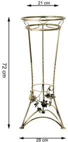 Stojan na kvety 72x28 cm zlatá