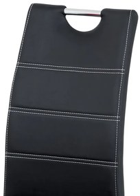 BONTEC Jedálenská stolička, čierna, ekokoža, HC-484 BK Farba: Čierna