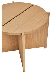 Okrúhly odkladací stolík v dekore duba ø 55 cm Dash – Hübsch