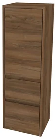 Mereo, Mereo Opto kúpeľňová skrinka vysoká 125 cm, pravé otváranie, Multidecor, Orech Pacifik tabákový, MER-CN995POPT2