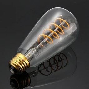 Diolamp LED Spiral Filament žiarovka číra ST64 4W/230V/E27/1800K/300Lm/360°/Dim