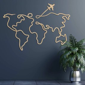 DUBLEZ | Minimalistická mapa sveta na stenu
