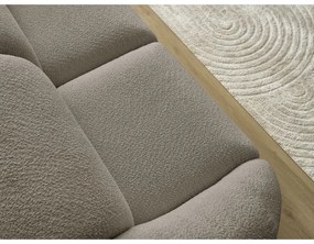 Sivohnedá pohovka z textílie bouclé 230 cm Tina – Bobochic Paris