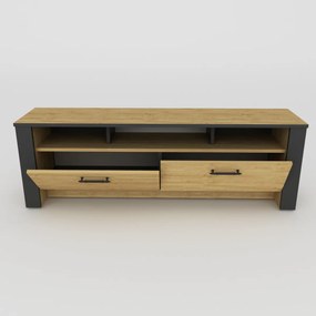 TV stolek MANHATTAN 150 cm dub/šedý