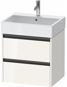 DURAVIT Ketho 2 závesná skrinka pod umývadlo, 2 zásuvky, 584 x 460 x 549 mm, biela vysoký lesk, K25275022220000